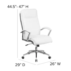 Flash Furniture High Back Designer Smooth Upholstered Executive Swivel Office Chair With Chrome Base And Arms 14 Flash Furniture High Back Designer Smooth Upholstered Executive Swivel Office Chair With Chrome Base And Arms -Furniture GUEST 2a1479ed 1a28 4625 8de6 99e3f28d91c8