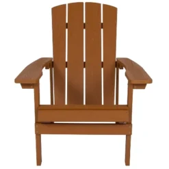Flash Furniture Set Of 2 Charlestown All-Weather Poly Resin Wood Adirondack Chairs -Furniture GUEST 2a4c7222 6742 4456 80c4 089473a92f0e