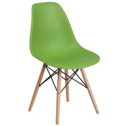 Flash Furniture Elon Series Plastic Chair With Wooden Legs -Furniture GUEST 2aac6264 6396 44ab 968d 3112c5591d0e