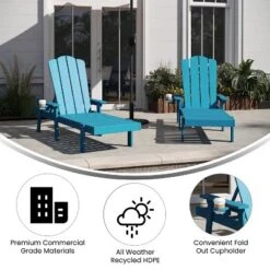 Flash Furniture Sonora Set Of 2 Commercial Grade Adjustable Adirondack Loungers With Cupholder, All-Weather Indoor/Outdoor Recycled HDPE Lounge Chair 13 Flash Furniture Sonora Set Of 2 Commercial Grade Adjustable Adirondack Loungers With Cupholder, All-Weather Indoor/Outdoor Recycled HDPE Lounge Chair -Furniture GUEST 2ae4ada3 51af 40d3 9bb6 dbedb4d0a21f