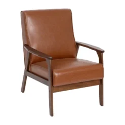 Flash Furniture Langston Commercial Grade Upholstered Mid Century Modern Arm Chair With Wooden Frame And Arms -Furniture GUEST 2b8f3cb9 96bf 4fd4 9e52 6f448bb8aa0f