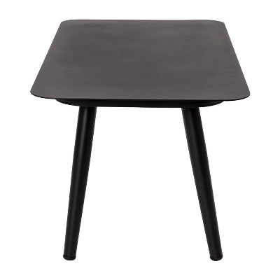 Flash Furniture Kierra Black All-Weather 4-Piece Woven Conversation Set With Gray Zippered Removable Cushions & Metal Coffee Table 3 Flash Furniture Kierra Black All-Weather 4-Piece Woven Conversation Set With Gray Zippered Removable Cushions & Metal Coffee Table - Image 3