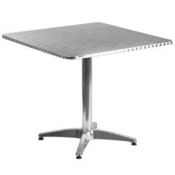 Flash Furniture Mellie 31.5'' Square Aluminum Indoor-Outdoor Table With Base -Furniture GUEST 2ca1f9f7 f4d4 45e4 8faf 77e3a617275a