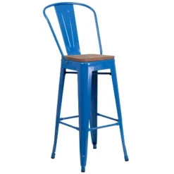 Flash Furniture 30" High Metal Barstool With Back And Wood Seat 28 Flash Furniture 30" High Metal Barstool With Back And Wood Seat -Furniture GUEST 2ccc6efd 3ea8 4af0 8857 8e7956660d85