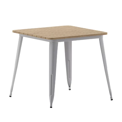 Flash Furniture Declan Commercial Grade Indoor/Outdoor Dining Table, 31.5" Square All Weather Poly Resin Top With Steel Base 13 Flash Furniture Declan Commercial Grade Indoor/Outdoor Dining Table, 31.5" Square All Weather Poly Resin Top With Steel Base - Image 13