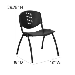 Flash Furniture HERCULES Series 880 Lb. Capacity Black Plastic Stack Chair With Oval Cutout Back And Black Frame 11 Flash Furniture HERCULES Series 880 Lb. Capacity Black Plastic Stack Chair With Oval Cutout Back And Black Frame -Furniture GUEST 2d4865ba 8321 4775 a338 2baa1c5a0741