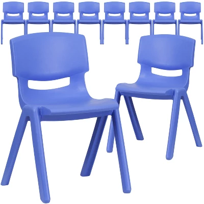 Flash Furniture 10 Pack Plastic Stackable School Chair With 13.25" Seat Height 3 Flash Furniture 10 Pack Plastic Stackable School Chair With 13.25" Seat Height - Image 3