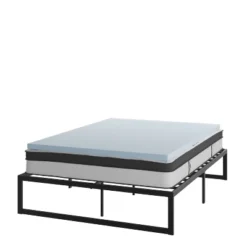 Flash Furniture 14 Inch Metal Platform Bed Frame With 10 Inch Pocket Spring Mattress In A Box And 2 Inch Cool Gel Memory Foam Topper 31 Flash Furniture 14 Inch Metal Platform Bed Frame With 10 Inch Pocket Spring Mattress In A Box And 2 Inch Cool Gel Memory Foam Topper -Furniture GUEST 2e2c8116 2ef8 48c4 9d1e 8de94246f0ae