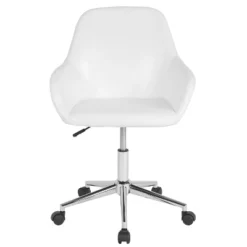 Flash Furniture Cortana Home And Office Mid-Back Chair In White LeatherSoft -Furniture GUEST 2e363d29 2bdf 49d1 bbb2 b4f770003d30
