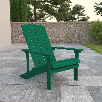 Flash Furniture Charlestown Commercial All-Weather Poly Resin Wood Adirondack Chair 1 Flash Furniture Charlestown Commercial All-Weather Poly Resin Wood Adirondack Chair