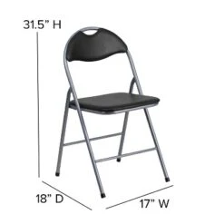 Flash Furniture 2 Pack HERCULES Series Black Vinyl Metal Folding Chair With Carrying Handle 11 Flash Furniture 2 Pack HERCULES Series Black Vinyl Metal Folding Chair With Carrying Handle -Furniture GUEST 2f7aa7af 1d01 4a57 91c8 7bc83fdddbb4