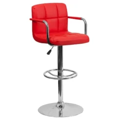 Flash Furniture Contemporary Quilted Vinyl Adjustable Height Barstool With Arms And Chrome Base 30 Flash Furniture Contemporary Quilted Vinyl Adjustable Height Barstool With Arms And Chrome Base -Furniture GUEST 2f9e296c 12ac 4e0f 80dc f11267f15cbc
