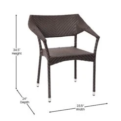 Flash Furniture Jace Set Of 2 Commercial Grade Stacking Patio Chairs, All Weather PE Rattan Wicker Patio Dining Chairs 17 Flash Furniture Jace Set Of 2 Commercial Grade Stacking Patio Chairs, All Weather PE Rattan Wicker Patio Dining Chairs -Furniture GUEST 2fc01bfd 5eeb 46dc 8c6d c7d2f4cbc1a2
