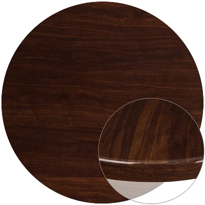 Flash Furniture 48'' Round High-Gloss Resin Table Top With 2'' Thick Drop-Lip 2 Flash Furniture 48'' Round High-Gloss Resin Table Top With 2'' Thick Drop-Lip - Image 2