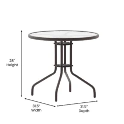 Flash Furniture Bellamy 31.5'' Round Tempered Glass Metal Table 15 Flash Furniture Bellamy 31.5'' Round Tempered Glass Metal Table -Furniture GUEST 2fd89d82 d6e9 4545 ab69 b8f6a0f24dbd