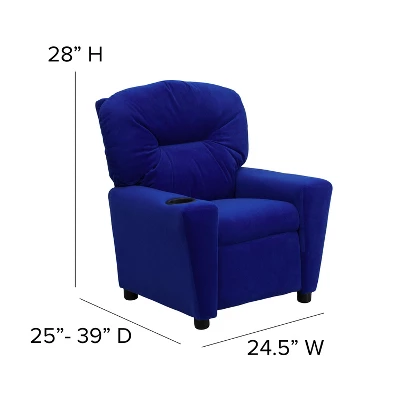 Flash Furniture Contemporary Kids Recliner With Cup Holder 9 Flash Furniture Contemporary Kids Recliner With Cup Holder - Image 9