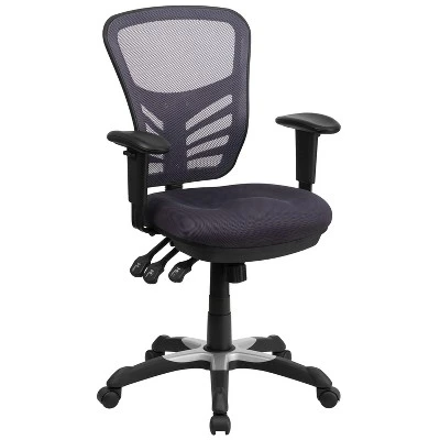 Flash Furniture Mid-Back Mesh Multifunction Executive Swivel Ergonomic Office Chair With Adjustable Arms 15 Flash Furniture Mid-Back Mesh Multifunction Executive Swivel Ergonomic Office Chair With Adjustable Arms - Image 15