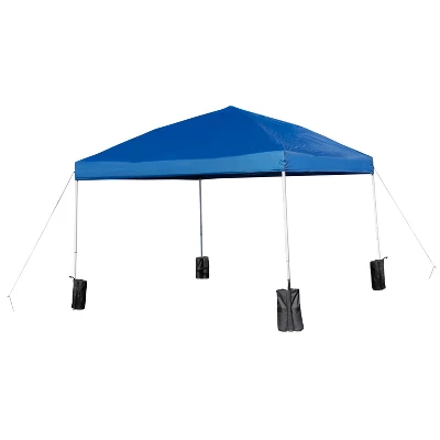 Flash Furniture 10'x10' Pop Up Event Canopy Tent With Wheeled Case And Folding Bench Set - Portable Tailgate, Camping, Event Set 7 Flash Furniture 10'x10' Pop Up Event Canopy Tent With Wheeled Case And Folding Bench Set - Portable Tailgate, Camping, Event Set - Image 7