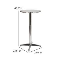 Flash Furniture 23.5" Round Aluminum Indoor-Outdoor Bar Height Table -Furniture GUEST 316a5ba1 659d 41f5 9dab fe94e4d08fc2