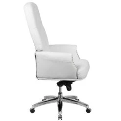 Flash Furniture High Back Traditional Tufted White LeatherSoft Multifunction Executive Swivel Ergonomic Office Chair With Arms -Furniture GUEST 31896471 a9a8 4011 bf25 9f1f9c24eb22