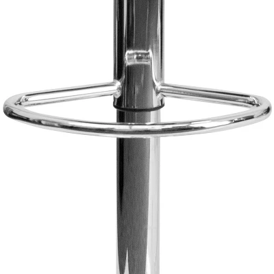 Flash Furniture Contemporary Vinyl Adjustable Height Barstool With Solid Wave Seat And Chrome Base 5 Flash Furniture Contemporary Vinyl Adjustable Height Barstool With Solid Wave Seat And Chrome Base - Image 5