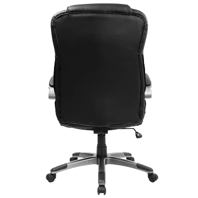 Flash Furniture High Back Black LeatherSoft Executive Swivel Office Chair With Titanium Nylon Base And Loop Arms 6 Flash Furniture High Back Black LeatherSoft Executive Swivel Office Chair With Titanium Nylon Base And Loop Arms - Image 6