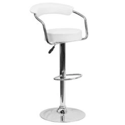 Flash Furniture Contemporary Vinyl Adjustable Height Barstool With Arms And Chrome Base -Furniture GUEST 3366766e b9f0 4809 84e0 86e648d1977c
