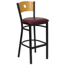 Flash Furniture Wood Circle Back Black Metal Restaurant Barstool -Furniture GUEST 3446e447 279c 45bb b632 85e50eafb2c4