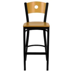 Flash Furniture Wood Circle Back Black Metal Restaurant Barstool -Furniture GUEST 35c7fa46 9468 414e 8a18 ae4fd73c464d