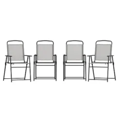 Flash Furniture Set Of 4 Mystic Folding Patio Sling Chairs, Outdoor Textilene Lawn Chairs With Armrests 7 Flash Furniture Set Of 4 Mystic Folding Patio Sling Chairs, Outdoor Textilene Lawn Chairs With Armrests -Furniture GUEST 378530cd 5e89 4f31 b908 12667b55e7a4
