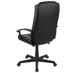 Flash Furniture Biscayne Flash Fundamentals High Back Black LeatherSoft-Padded Task Office Chair With Arms -Furniture GUEST 37bf3b5d 80c5 4f98 a28f 31ac559767ea