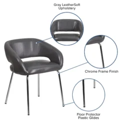 Flash Furniture Fusion Series Contemporary LeatherSoft Side Reception Chair With Chrome Legs 17 Flash Furniture Fusion Series Contemporary LeatherSoft Side Reception Chair With Chrome Legs -Furniture GUEST 37c93e7d 8873 4a08 8a04 3bbc997066bd