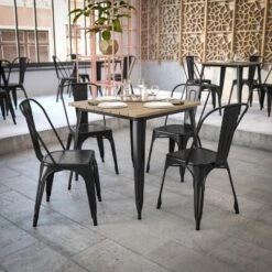 Flash Furniture Declan Commercial Grade Indoor/Outdoor Dining Table, 31.5" Square All Weather Poly Resin Top With Steel Base 15 Flash Furniture Declan Commercial Grade Indoor/Outdoor Dining Table, 31.5" Square All Weather Poly Resin Top With Steel Base -Furniture GUEST 37de4e48 8e4a 4128 a569 d30c6583a694