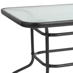 Flash Furniture 31.5" X 55" Rectangular Tempered Glass Metal Table With Umbrella Hole 15 Flash Furniture 31.5" X 55" Rectangular Tempered Glass Metal Table With Umbrella Hole -Furniture GUEST 3826bc10 9572 4a58 9585 994a72f48236