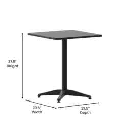 Flash Furniture Mellie 23.5'' Square Aluminum Indoor-Outdoor Table With Base 16 Flash Furniture Mellie 23.5'' Square Aluminum Indoor-Outdoor Table With Base -Furniture GUEST 382d6fd2 8234 4cc0 91f6 515eab67b42d