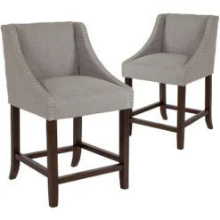 Flash Furniture Carmel Series 24" High Transitional Wood Counter Height Stool With Accent Nail Trim, Set Of 2 28 Flash Furniture Carmel Series 24" High Transitional Wood Counter Height Stool With Accent Nail Trim, Set Of 2 -Furniture GUEST 383e5498 cbfe 4547 aba1 b532d9ae4d71