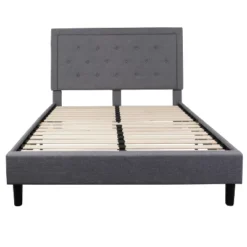Flash Furniture Roxbury Tufted Upholstered Platform Bed With 10 Inch CertiPUR-US Certified Foam And Pocket Spring Mattress -Furniture GUEST 38758857 935f 4722 b060 9a7844850e62