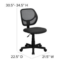 Flash Furniture Low Back Gray Mesh Swivel Task Office Chair With Curved Square Back 11 Flash Furniture Low Back Gray Mesh Swivel Task Office Chair With Curved Square Back -Furniture GUEST 396b7163 dd72 438e 9e18 8eacc15fa14c