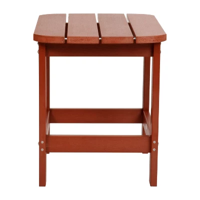 Flash Furniture Charlestown All-Weather Poly Resin Wood Commercial Grade Adirondack Side Table 5 Flash Furniture Charlestown All-Weather Poly Resin Wood Commercial Grade Adirondack Side Table - Image 5