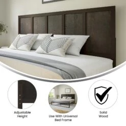 Flash Furniture Oliver Paneled Wooden Adjustable Headboard For Universal Metal Bed Frames -Furniture GUEST 39aa84b4 6d22 4966 bc1c 2d531a40abe9