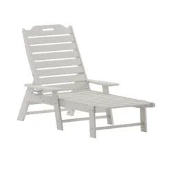 Flash Furniture Monterey Adjustable Adirondack Lounger With Cup Holder- All-Weather Indoor/Outdoor HDPE Lounge Chair -Furniture GUEST 39b2d09f 0258 4f00 8609 dada696adb20