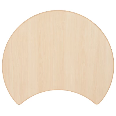 Flash Furniture 25.125"W X 35.5"L Crescent Natural Plastic Height Adjustable Activity Table 5 Flash Furniture 25.125"W X 35.5"L Crescent Natural Plastic Height Adjustable Activity Table - Image 5