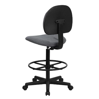 Ergonomic Drafting Chair Adjustable Gray - Flash Furniture 2 Ergonomic Drafting Chair Adjustable Gray - Flash Furniture - Image 2