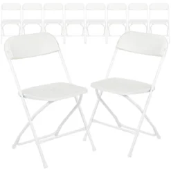Flash Furniture Hercules™ Series Plastic Folding Chair - 10 Pack 650LB Weight Capacity -Furniture GUEST 3b809a57 67e1 4b56 9a00 e7020d7af5b7
