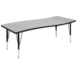 Flash Furniture 26"W X 60"L Rectangle Wave Flexible Collaborative Thermal Laminate Activity Table - Height Adjustable Short Legs 19 Flash Furniture 26"W X 60"L Rectangle Wave Flexible Collaborative Thermal Laminate Activity Table - Height Adjustable Short Legs -Furniture GUEST 3b97df04 1c31 40bf b986 e835dcde8cd8