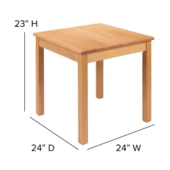 Flash Furniture Kids Natural Solid Wood Table And Chair Set For Classroom, Playroom, Kitchen -Furniture GUEST 3bbc143d 24b7 4f0e bf0f 7de1271de2c8