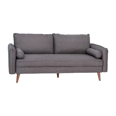 Flash Furniture Evie Mid-Century Modern Sofa With Fabric Upholstery & Solid Wood Legs 8 Flash Furniture Evie Mid-Century Modern Sofa With Fabric Upholstery & Solid Wood Legs - Image 8