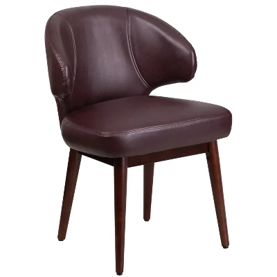 Flash Furniture Comfort Back Series Side Reception Chair With Walnut Legs 10 Flash Furniture Comfort Back Series Side Reception Chair With Walnut Legs - Image 10