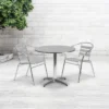 Flash Furniture Mellie 31.5'' Round Aluminum Indoor-Outdoor Table With Base