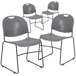 Flash Furniture 4 Pack HERCULES Series 880 Lb. Capacity Ultra-Compact Stack Chair With Metal Frame 9 Flash Furniture 4 Pack HERCULES Series 880 Lb. Capacity Ultra-Compact Stack Chair With Metal Frame -Furniture GUEST 3ca3146e 36d5 473f b7b4 0770f209f245